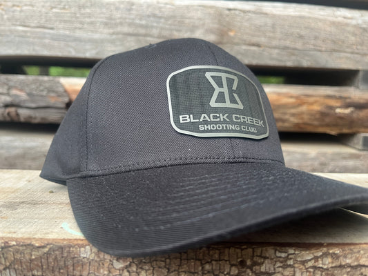 Flexfit 6277(no mesh) Solid Black(grey patch)