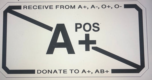 Blood Type Hook and Loop Patches